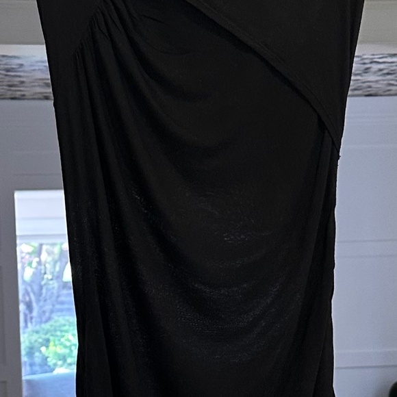 BIRD by JUICY COUTURE Black Asymmetric Ruched Jersey Dress - Size M - Picture 10 of 11